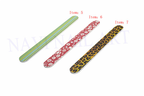 Manicure Finger tool Nail Buffer Full color Printing Pattern Triangle