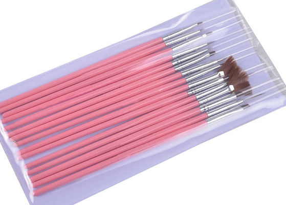 Dotting Tool Fine Nail Art Brushes For Makeup With Fan Brush / Pen Design