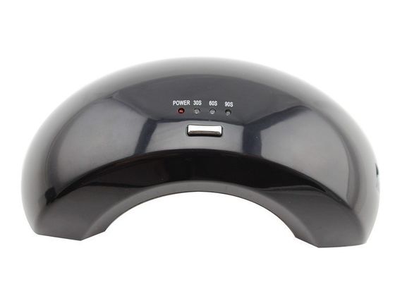 Black UV LED Nail Lamp With ABS Plastic And Stainless Steel Bottom Board